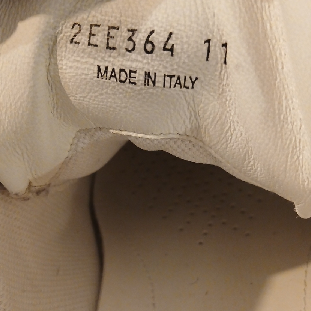 Prada Men's Downtown Low Top White and Orange Sneakers - Picture 9 of 14